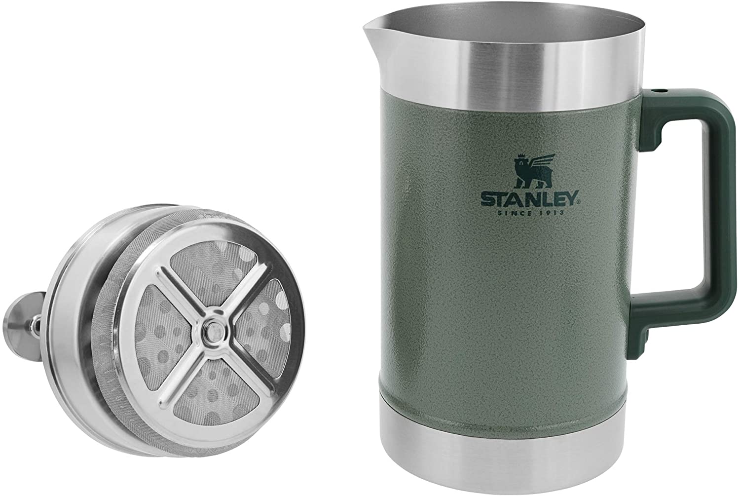 MERMOO YILAN French Press Kaffeekocher – 1 Liter, Edelstahl Doppelwandig, Isoliert
